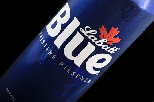 Labatt Blue brand Beer Can