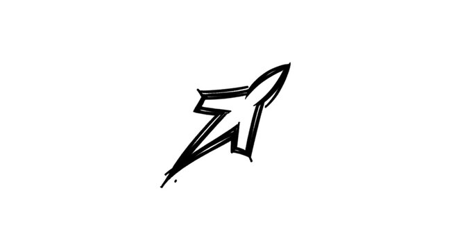 Hand Drawn Arrow Marker Isolated PNG Transparent Background