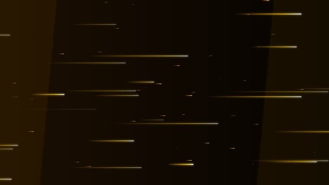 Golden Streaks of Light Creating a Speed Effect