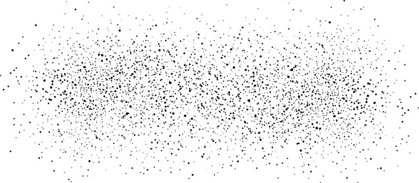 Abstract Black Dust Particle Scatter Texture Background with Random Speckle Effect