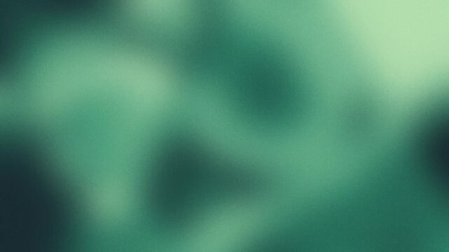 Seamless loop abstract motion background video showing sage and emerald green fluid gradient waves with organic grain texture.