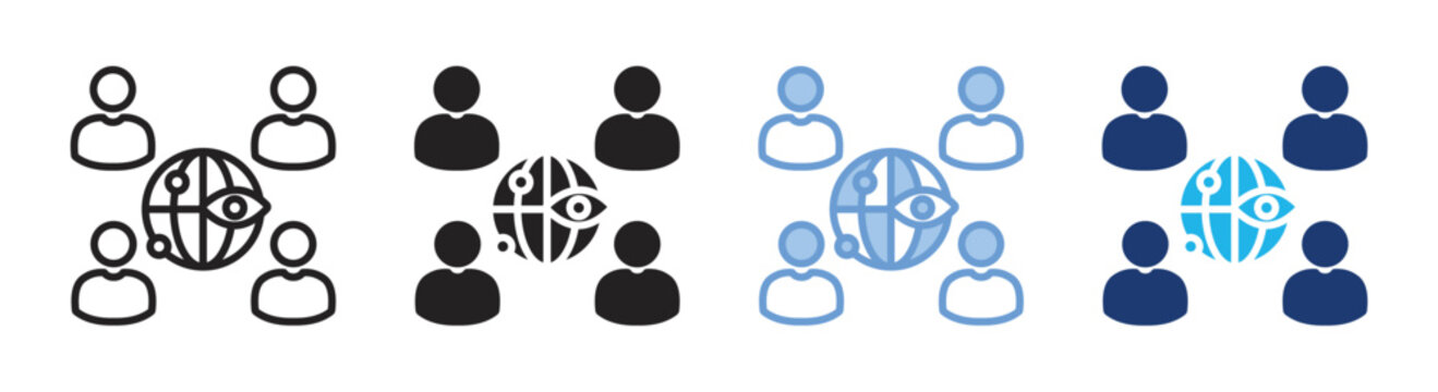 Internet icon set multiple style collection