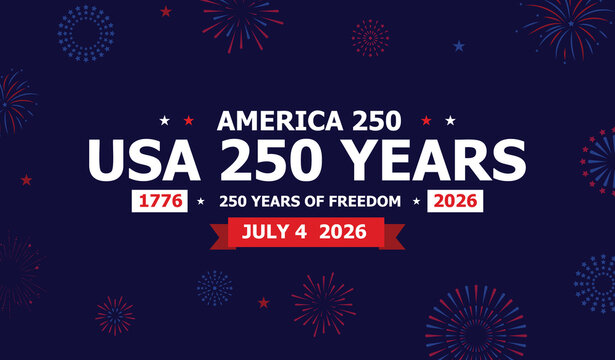 America 250th anniversary, USA 250 years, 4th july 2026 background