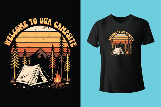 camping bundle t shirt design