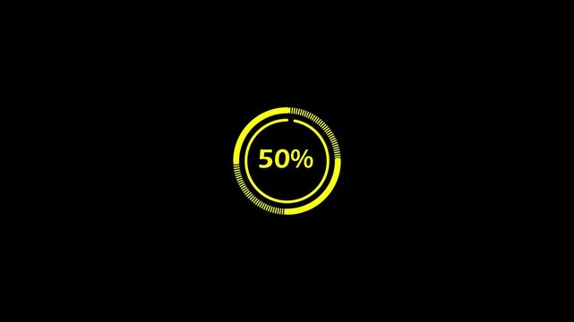 Circle loading animation on a black background.Beautiful Circle Loading icon animation loading progress bar.