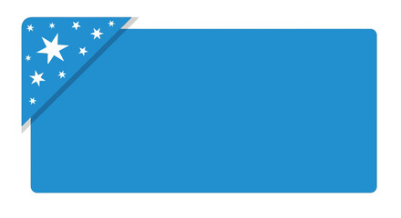 Blue flag with white stars, stars on corner flag, rectangular symbol, flag icon isolated on White Background USA, Editable EPS © Md Shaikh Farid