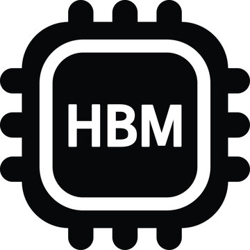 Black HBM semiconductor memory chip