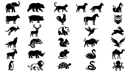 Fototapeta premium Animal Silhouettes Collections