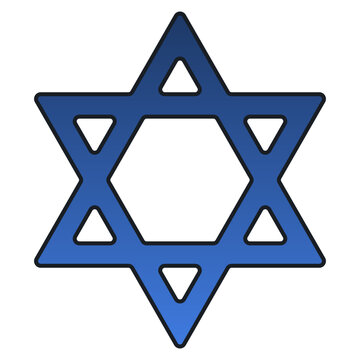 Star Of David Judaism Religion Symbol Vector Illustration