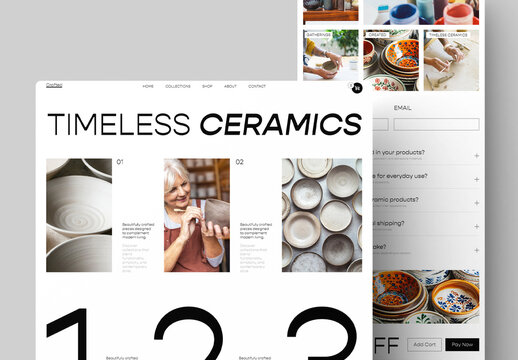 Modern Ceramics Ecommerce Landing Page Template
