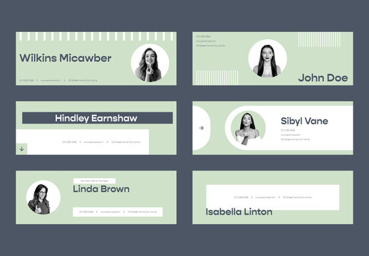 Modern Professional Email Signature Template Collection