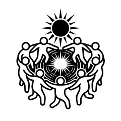 Fototapeta premium Flat Black and White Isolated Vector Design