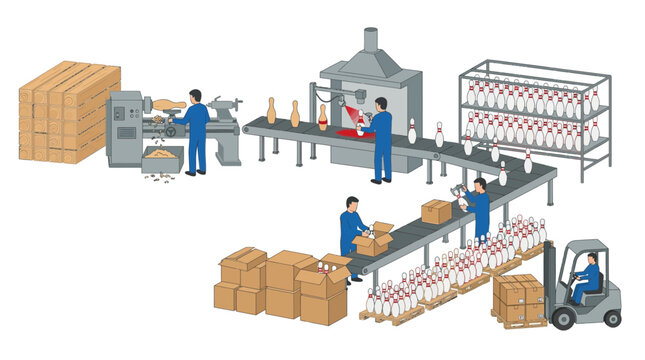 Industrial egg packaging, factory production line, carton manufacturing, food processing