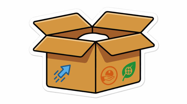 A brown cardboard box with its flaps open (1)