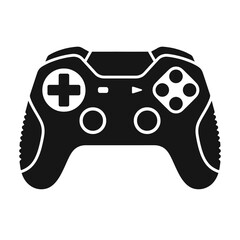 Game controller silhouette vector, isolated on white © Dina