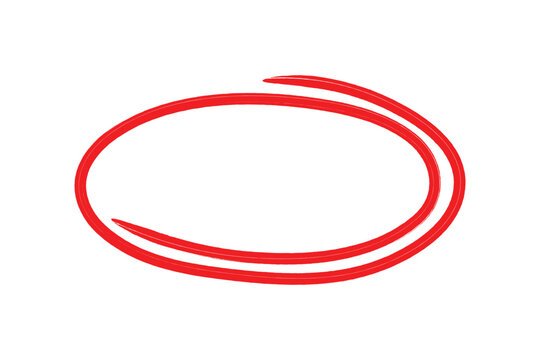 Oval Brush Stroke Hand Drawn Grunge Circle Frame Element