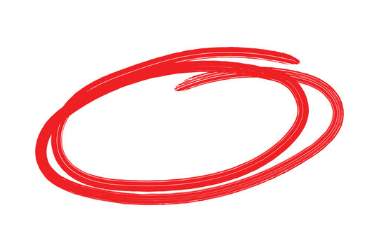 Oval Brush Stroke Hand Drawn Grunge Circle Frame Element