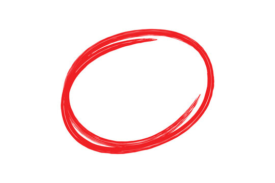 Oval Brush Stroke Hand Drawn Grunge Circle Frame Element