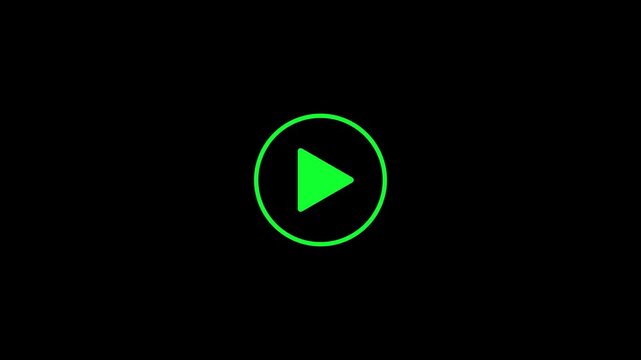 Play icon on transparent background texture. Video player template. Empty movie computer or television screen. Push, click, record button on multimedia app window interface. Vector. 3D Illustration