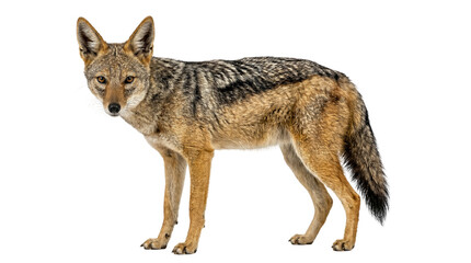 Obraz premium Black backed jackal wild canine isolated on transparent background
