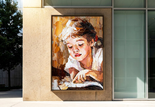 Vertical poster frame mockup