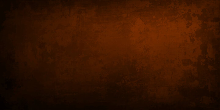 Dark Old Grunge Background with Vintage Aged Paper Texture, Rough Rusty Wall Surface and Antique Dirty Vintage Design