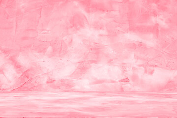 Fototapeta premium Wall interior background, studio and backdrops show products.with shadow from window color pink background for text insertion and presentation interior decoration 