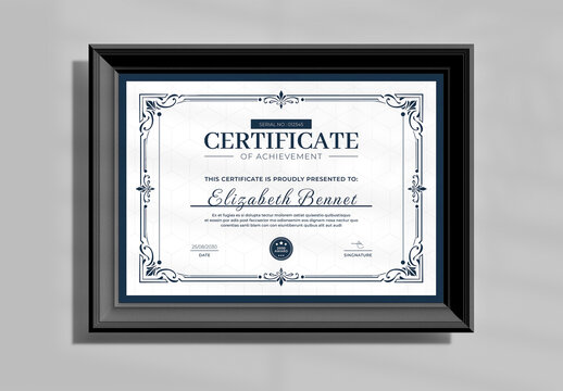 Certificate Template Layout