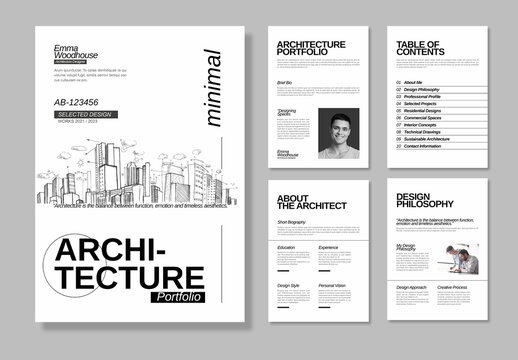 Minimal Architecture Portfolio Brochure Template Design