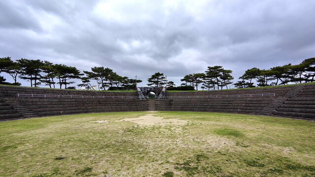 Circle Arena with Stone Amphitheater on Open Air