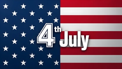 Naklejka premium 4th of July design with American flag stars and stripes symbolizing U.S. Independence Day and patriotic pride