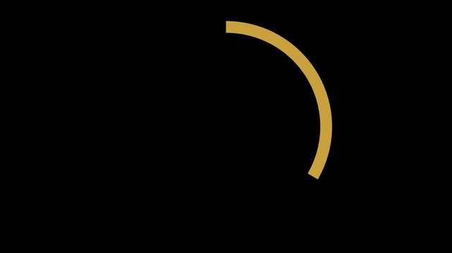 Loading Spinner Animation in Gold | Rotating Indicator Loop Background for UI Design