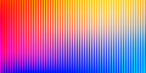 Abstract backdrop with vertical pleats and a striking color gradient that moves from deep blue and electric purple through vibrant red and hot pink, offering a bold visual statement. © mr.shawn007