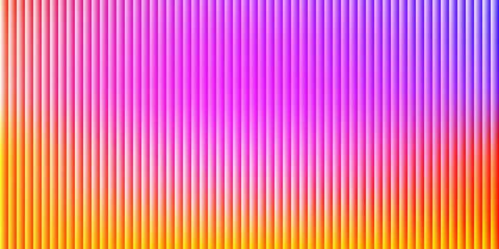Vertical ribbed surface with a seamless color transition from bright orange and yellow to deep magenta and violet creating an abstract and visually engaging patterned background.