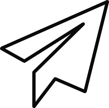 Paper Airplane Send Icon for Message and File Transfer