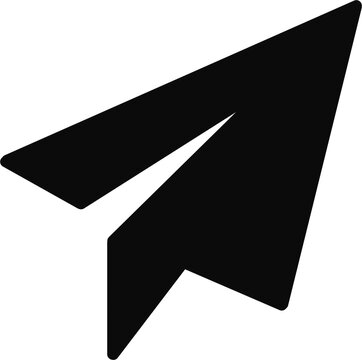Paper Airplane Send Icon for Message and File Transfer