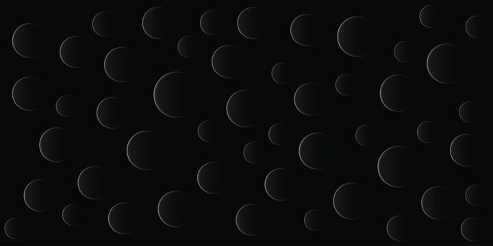 Dark background with numerous small and large gray metallic balls or bubbles with subtle reflections and shadows creating a sense of depth and texture