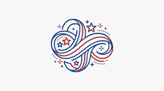 Elegant monogram logo design with floral elements.