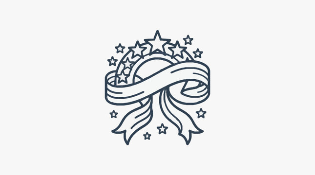 Elegant monogram logo design with ornate flourishes.