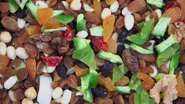 Make your own trail mix with nuts and dried fruits