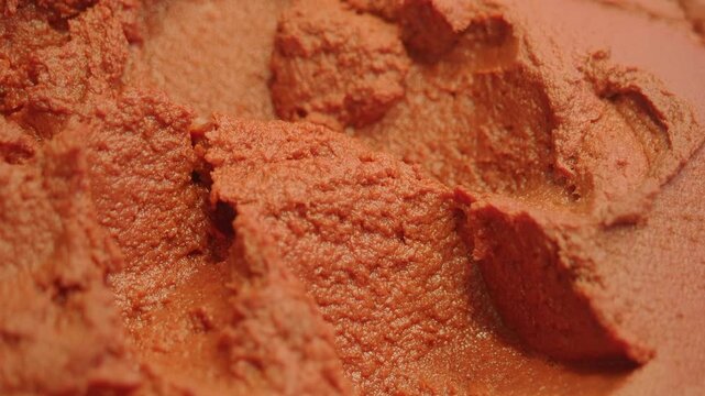 Making red bean paste in a kitchen with simple tools