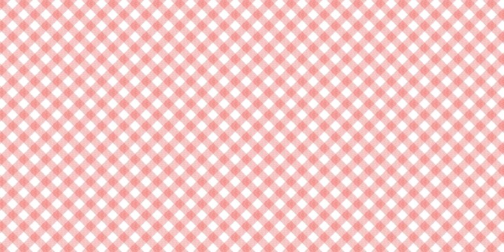 Traditional red and white gingham plaid seamless texture. Essential pattern for tablecloths, picnic designs, and classic interior fabric projects.