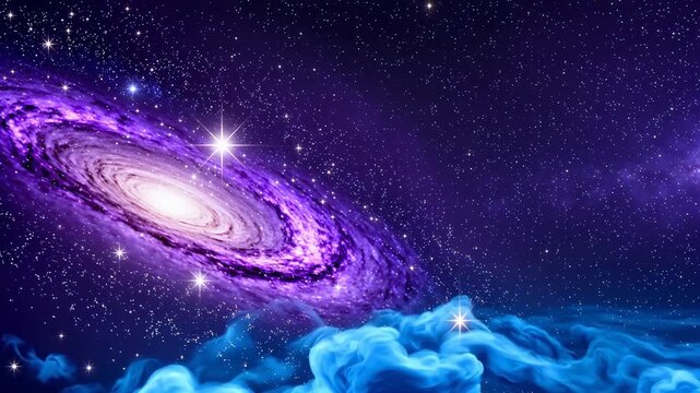 Galaxy with stars and nebula