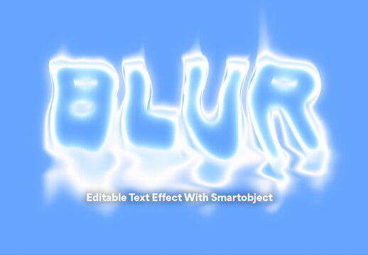 Glowing Fluid Text Effect Template