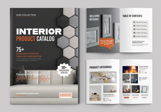 Interior Product Catalog Brochure Template