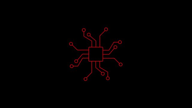 computer processor icon. simple logotype CPU icon. motion graphic of computer CPU concept. 4k motion video