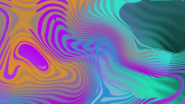 Abstract Liquid Fluid Motion Background with Vibrant Neon Gradient Waves