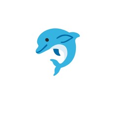 Naklejka premium dolphin isolated on white background