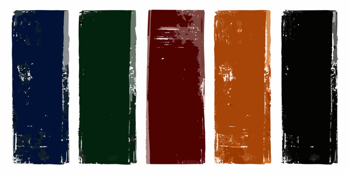 Five Rectangular Blocks With Textured Surfaces Vector Illustration