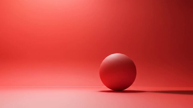 Single red egg on red background minimalist abstract concept